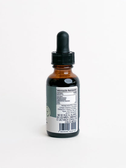 Extracto líquido de Hongo Chaga orgánico antioxidante e inmunomodulador